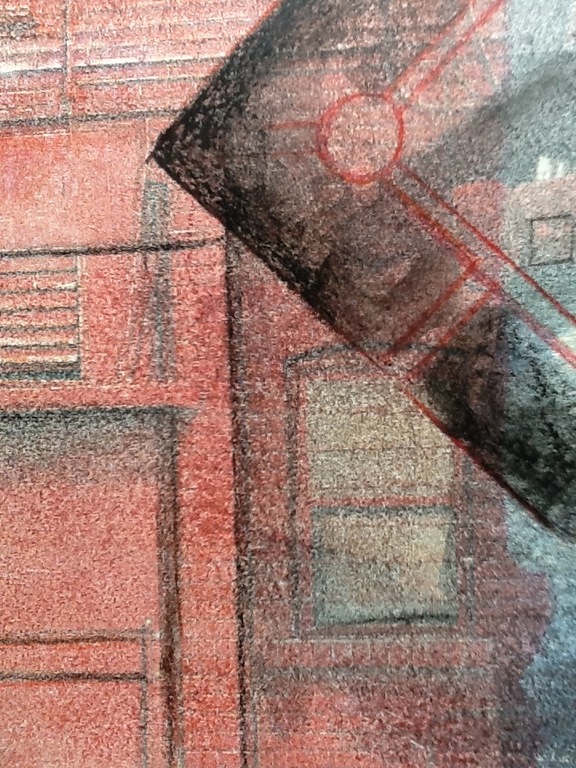 Anina Margiono,gemengde techniek krijt en collage, Unica, gesigneerd kopen? Bied vanaf 1!