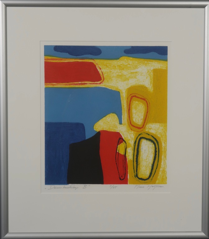 Hans Heijman: Ets, Droomlandschap B - Ingelijst kopen? Bied vanaf 35!