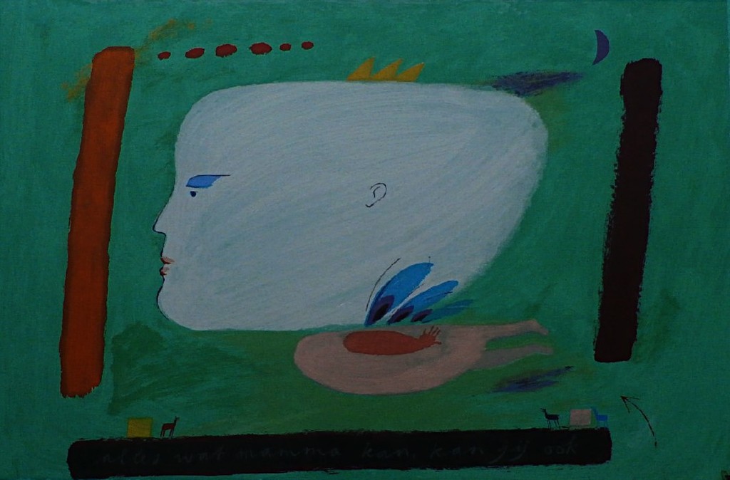 Wouter Stips - zeefdruk: Alles wat mama kan, kan jij ook - ingelijst verkocht voor € 125!