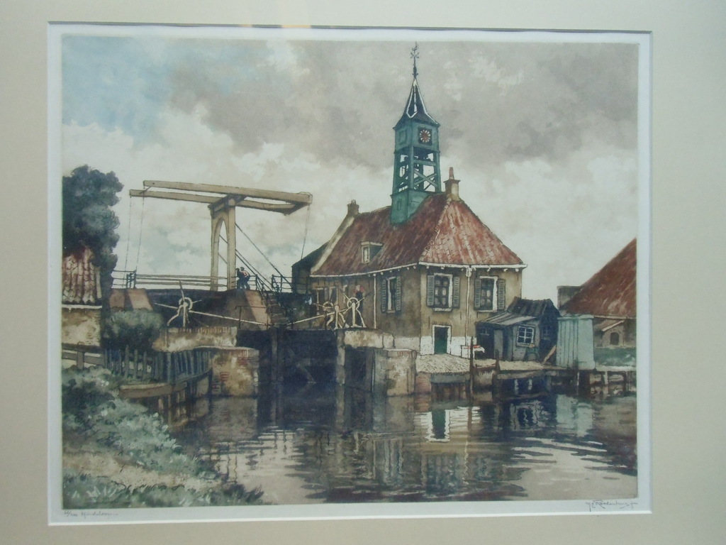 SLUISWACHTERSWONING HINDELOOPEN // KLEURETS VAN H.E. ROODENBURG kopen? Bied vanaf 100!