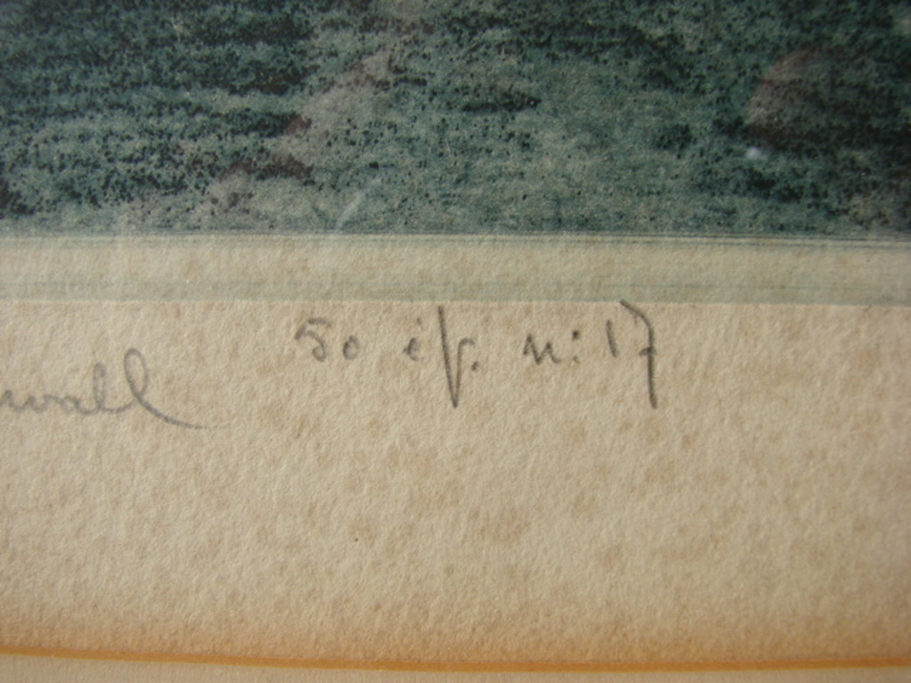 Albert Goethals Donkerblauwe ets:  Quarry Penzance Cornwall kopen? Bied vanaf 40!