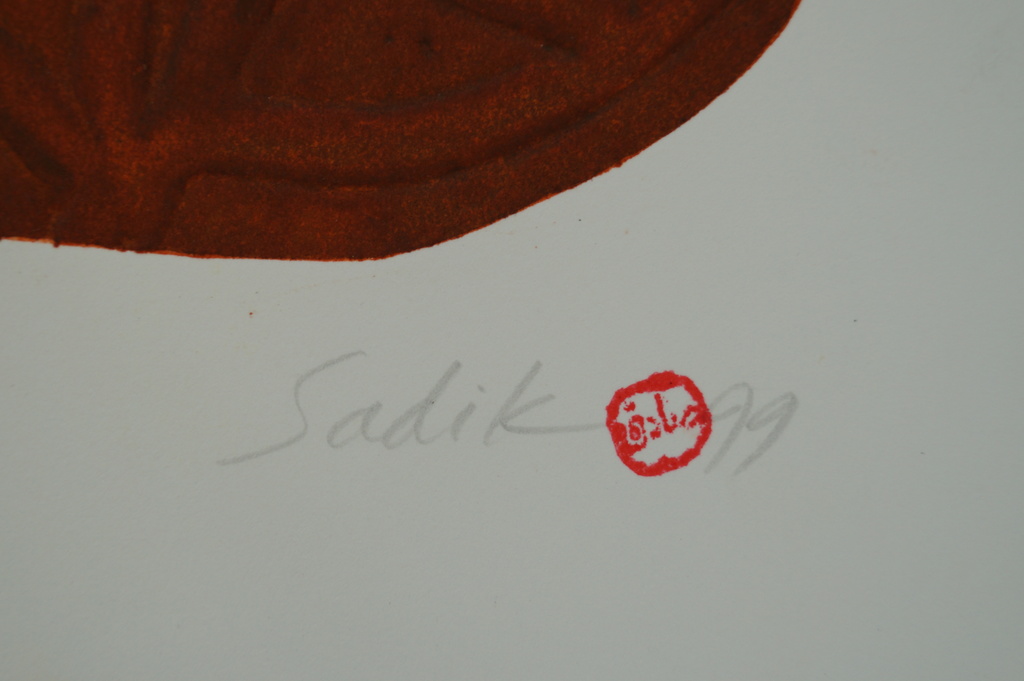 Sadik Alfaji Kwaish - gesigneerde reliëfdruk - 1999 kopen? Bied vanaf 15!