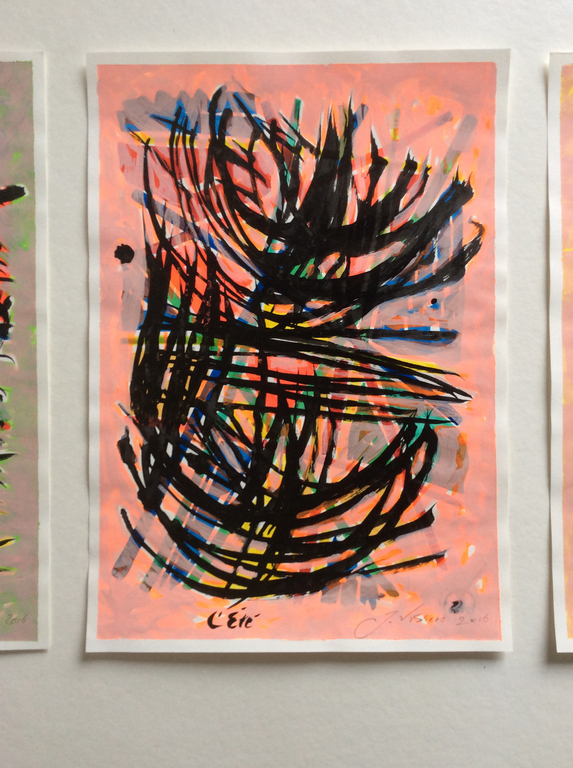 Jack Vissers - Les Saisons - inkt en acryl op papier kopen? Bied vanaf 75!