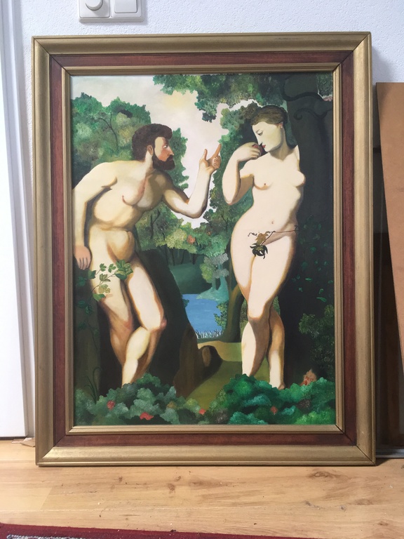 Onbekende Kunstenaar- Olieverf op doek - Monogram BB zonder titel. kopen? Bied vanaf 1!