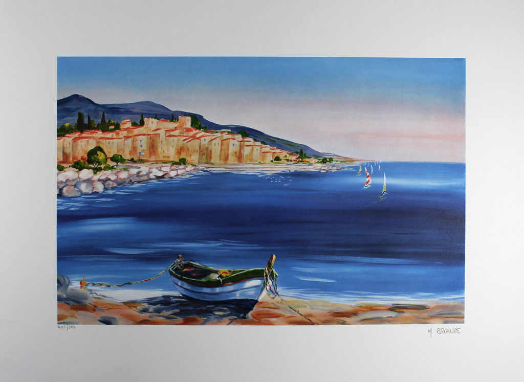 ANNE MARIE BRIANTE - LA CHALOUPE - Grote kleurenlitho - Handgesigneerd kopen? Bied vanaf 1!