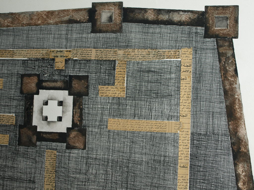 Walter Barten : Collage - Ksar van de Weerbarstigheid – gesigneerd – 1986 kopen? Bied vanaf 25!