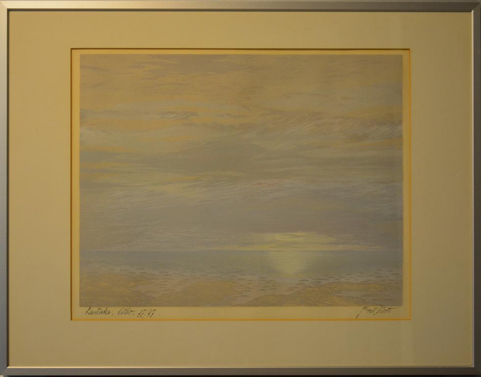 Fred Koot, litho Lantaka (zeegezicht met vage ondergaande zon) kopen? Bied vanaf 75!
