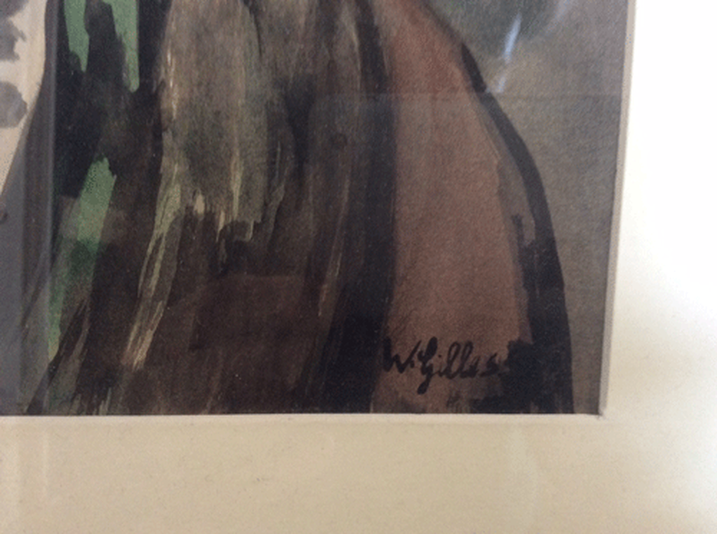 Werner Gilles: aquarel, zelfportret kopen? Bied vanaf 500!