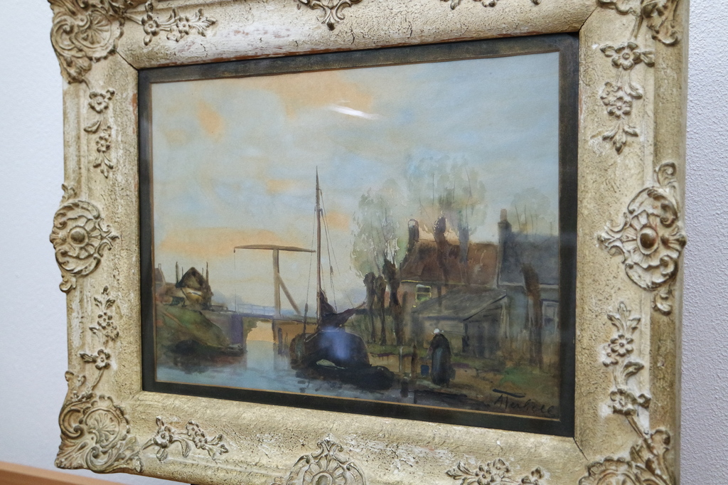 Adriaan Christiaan Willem Terhell - Aquarel - Vrouw aan de waterkant kopen? Bied vanaf 140!