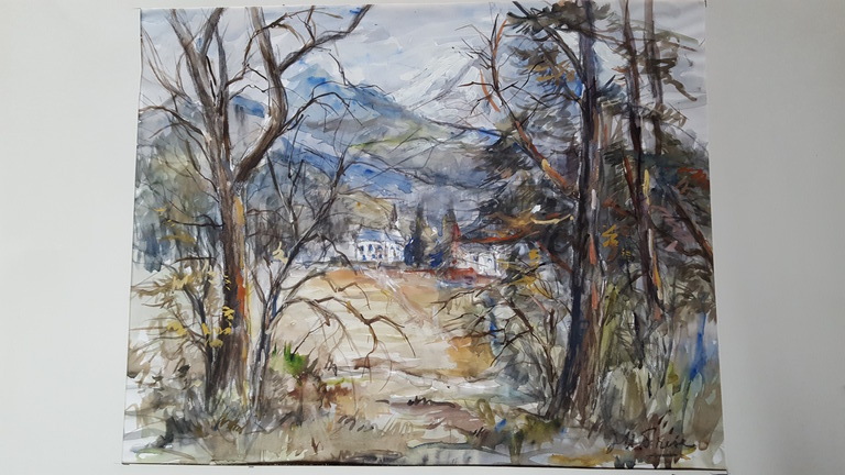 Job Frese: aquarellen, Oostenrijkse landschappen. kopen? Bied vanaf 1!