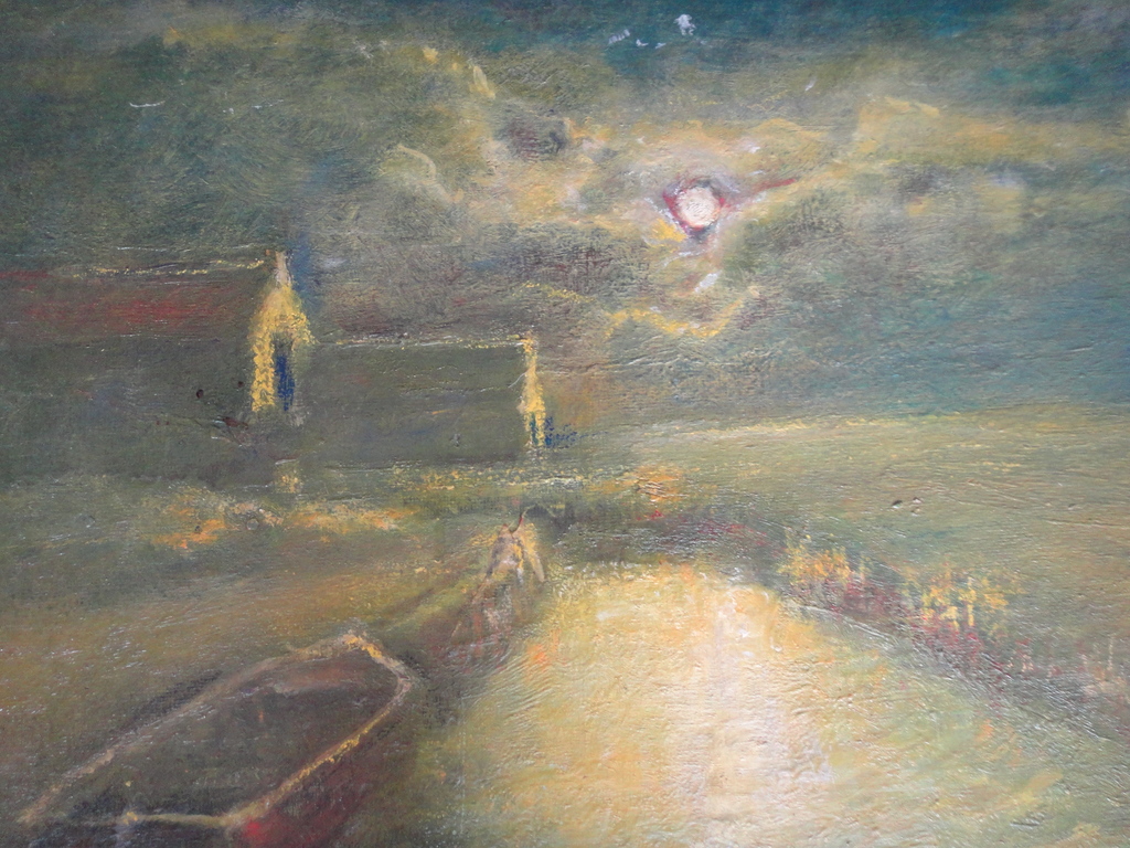 Paul van Eeden, olieverf op board, landschap bij maanlicht kopen? Bied vanaf 1!