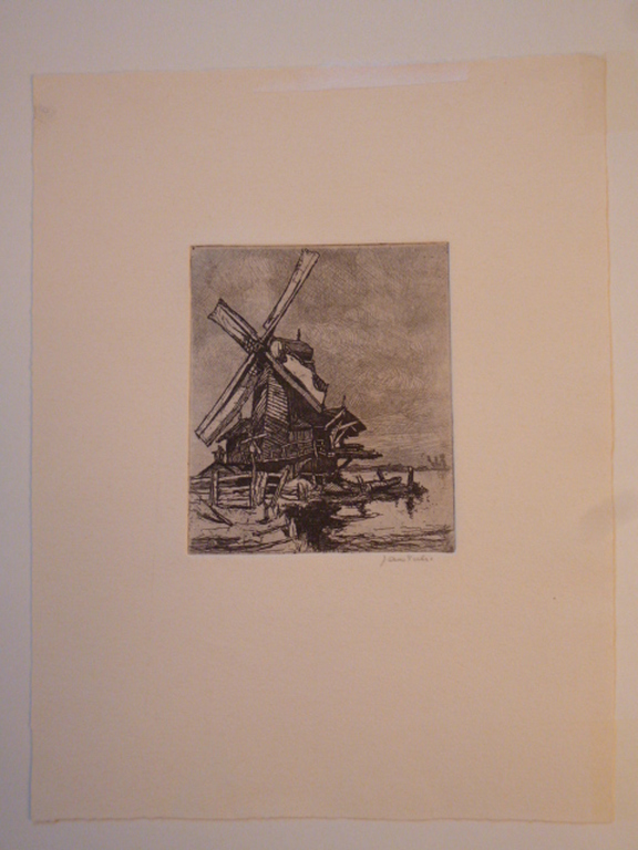 Jan Sirks - ets  Houtzaagmolen kopen? Bied vanaf 25!