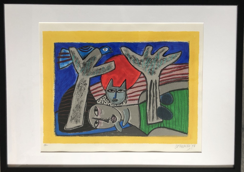 Corneille - Corneille- HC gesigneerde litho ingelijst  kopen? Bied vanaf 325!