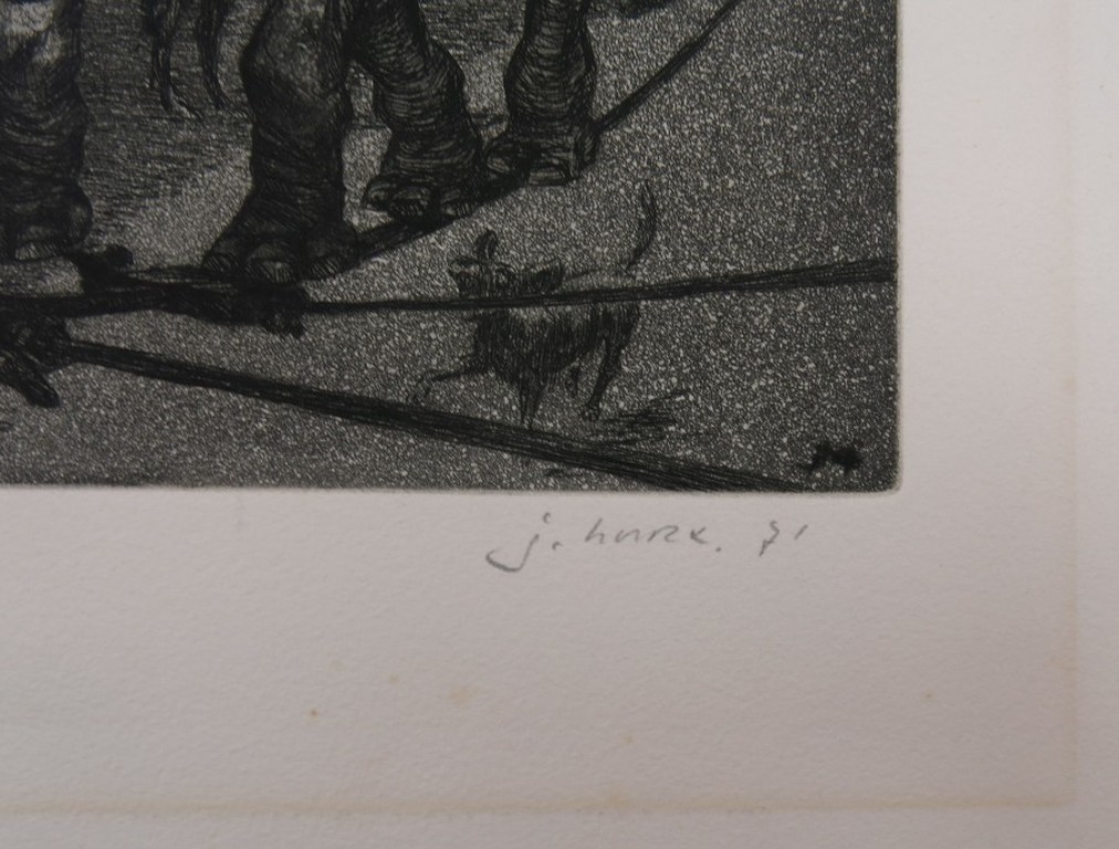 Jan Hurx: Ets, aquatint, Olifant kopen? Bied vanaf 1!