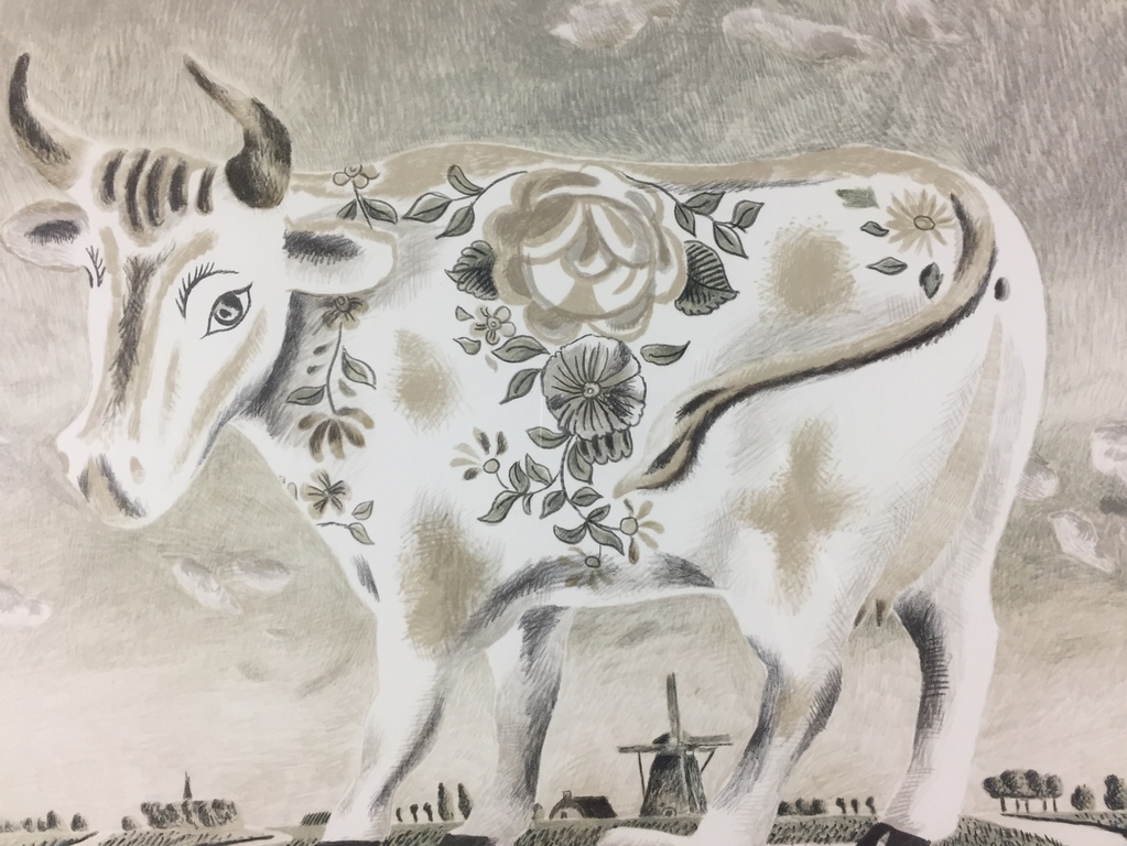 Herman Berserik, litho, 'De koe van Cara', 1986 kopen? Bied vanaf 129!