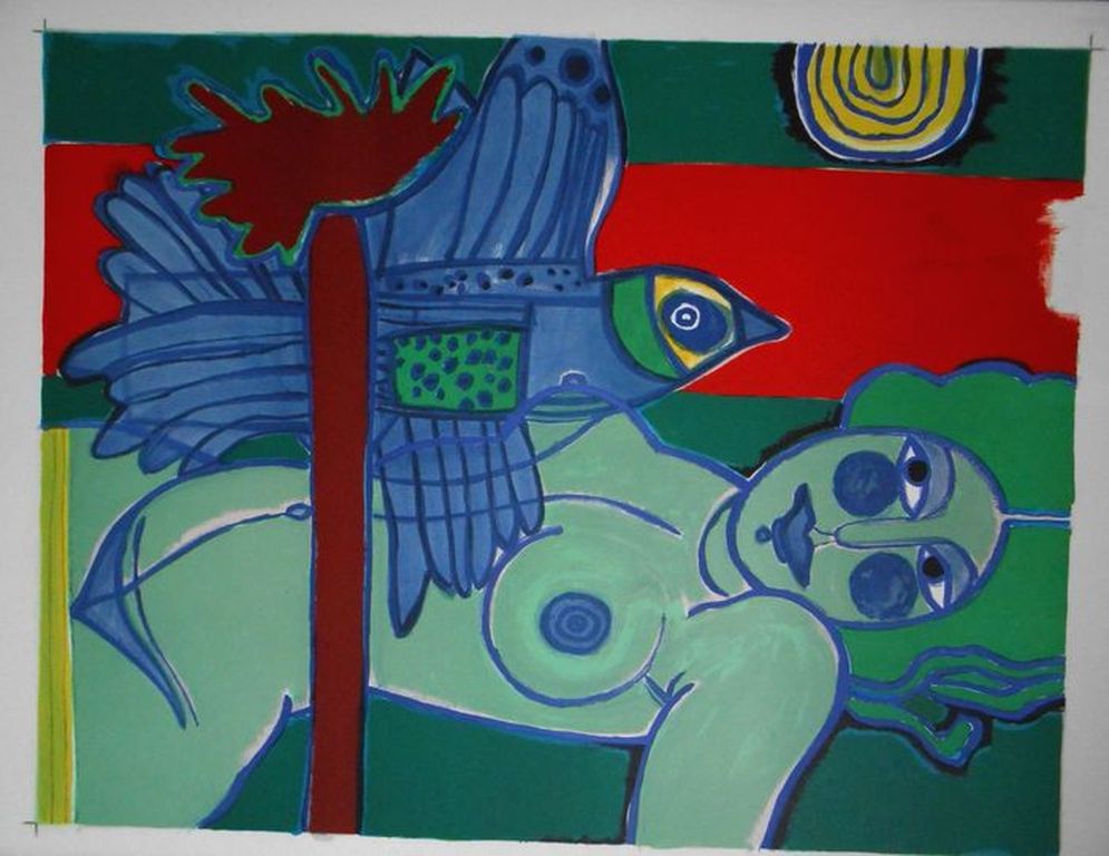 Corneille: Handgesigneerde zeefdruk, Ouverture Sur L'éte, 1981 kopen? Bied vanaf 250!