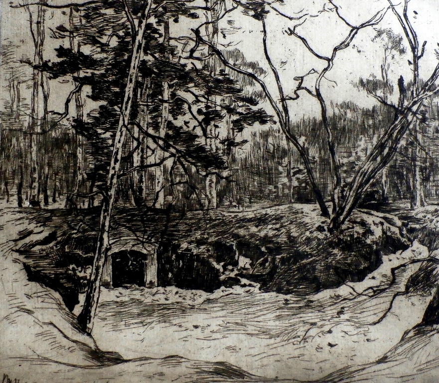 Wiilem de Zwart - grote ets: Ruine kopen? Bied vanaf 40!