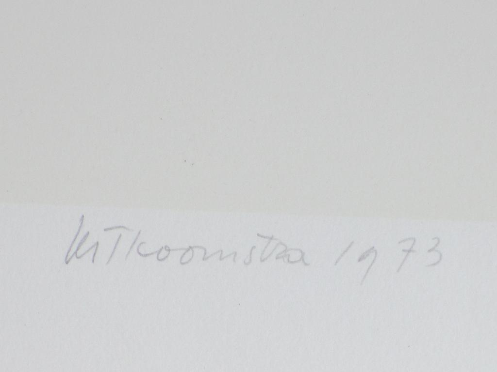 Metten Koornstra, Man in surrealistisch landschap, Litho kopen? Bied vanaf 55!