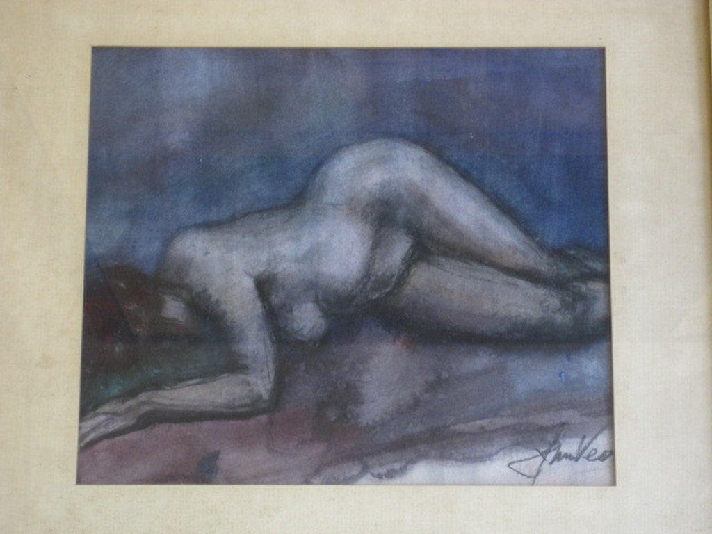 Jan vd Veer 1912-2001 Nieuwe Haagse School pastel "naakt" gesigneerd  kopen? Bied vanaf 1!
