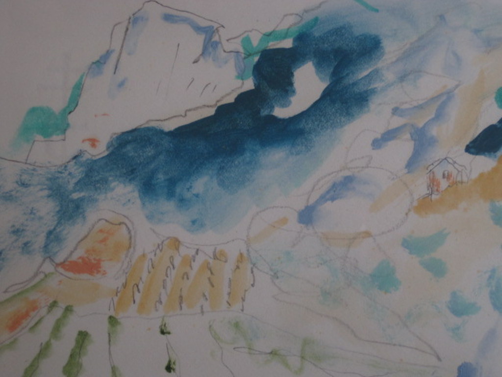 Bijzondere orig. (wijn)aquarel van Paul de Lussanet  "Clairette de Die" gesignee kopen? Bied vanaf 1!