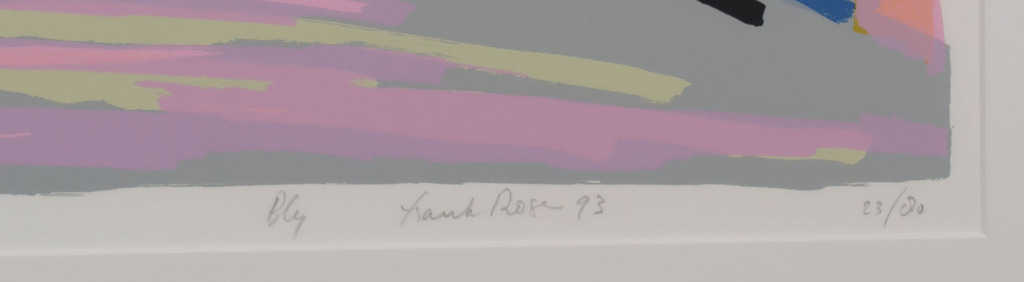 Frank Rosen: Zeefdruk, Blij - Ingelijst kopen? Bied vanaf 35!