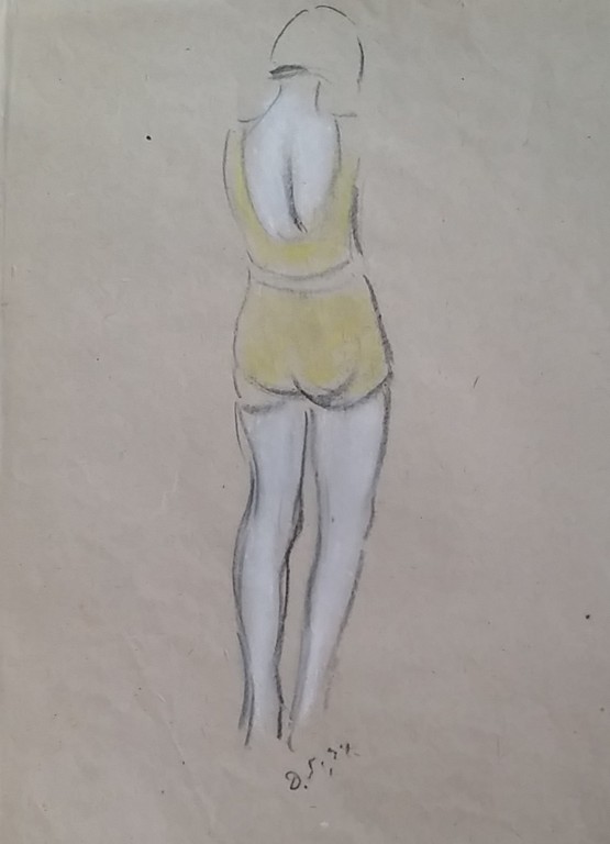 Dirk Smorenberg  - zeer vroege tekening met krijt kopen? Bied vanaf 100!