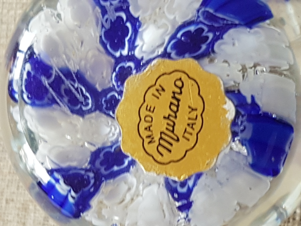 Murrina veneziana Presse-papier blu cobalto kopen? Bied vanaf 1!