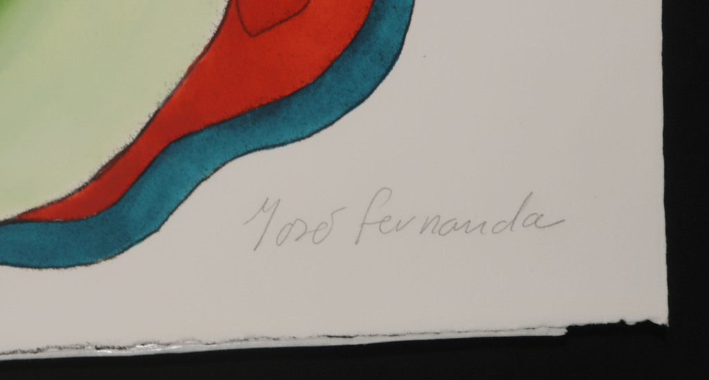 Jose Fernanda: Gemengde techniek op papier, Getuige kopen? Bied vanaf 1!