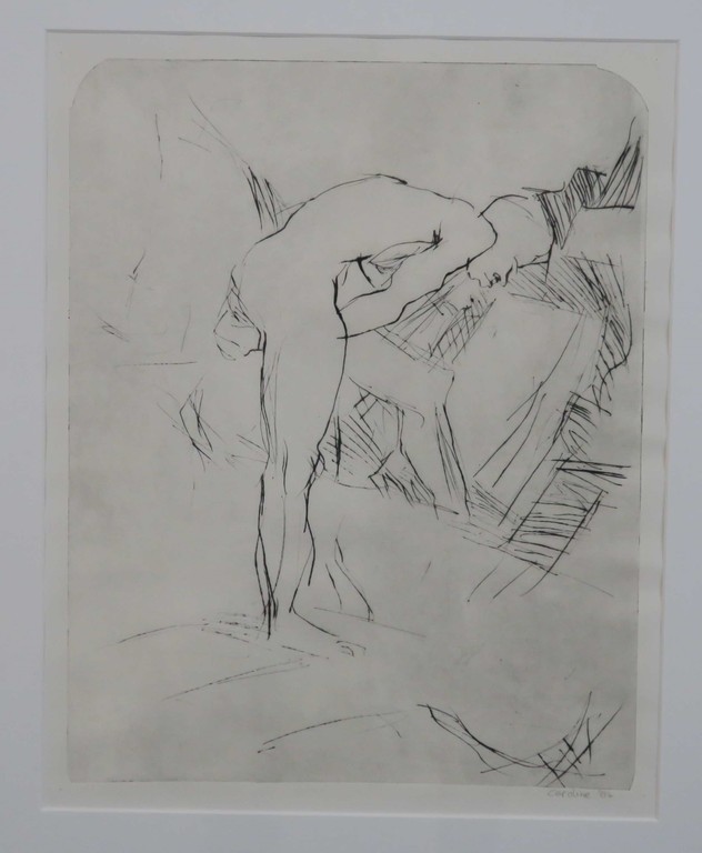 Onbekend gesigneerd: Droge Naald, Z.T. Figuur - Ingelijst kopen? Bied vanaf 1!