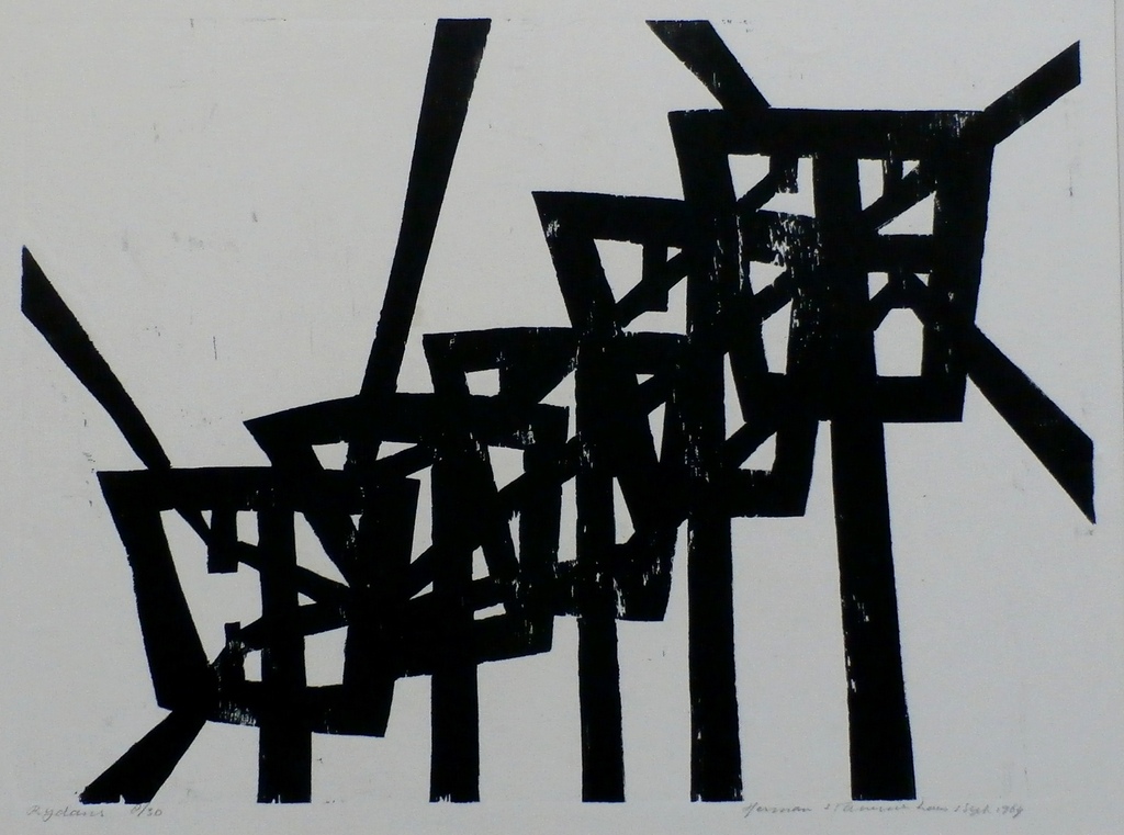 Herman Stammeshaus - houtsnede: Rijdans - 1964 kopen? Bied vanaf 45!