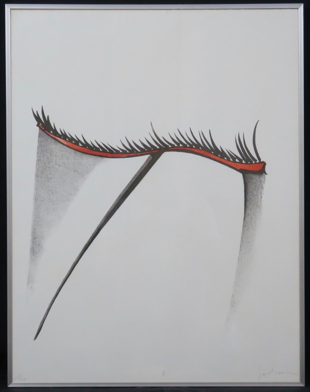 Jon Marten: Litho, Zonder titel - Ingelijst verkocht voor € 73!