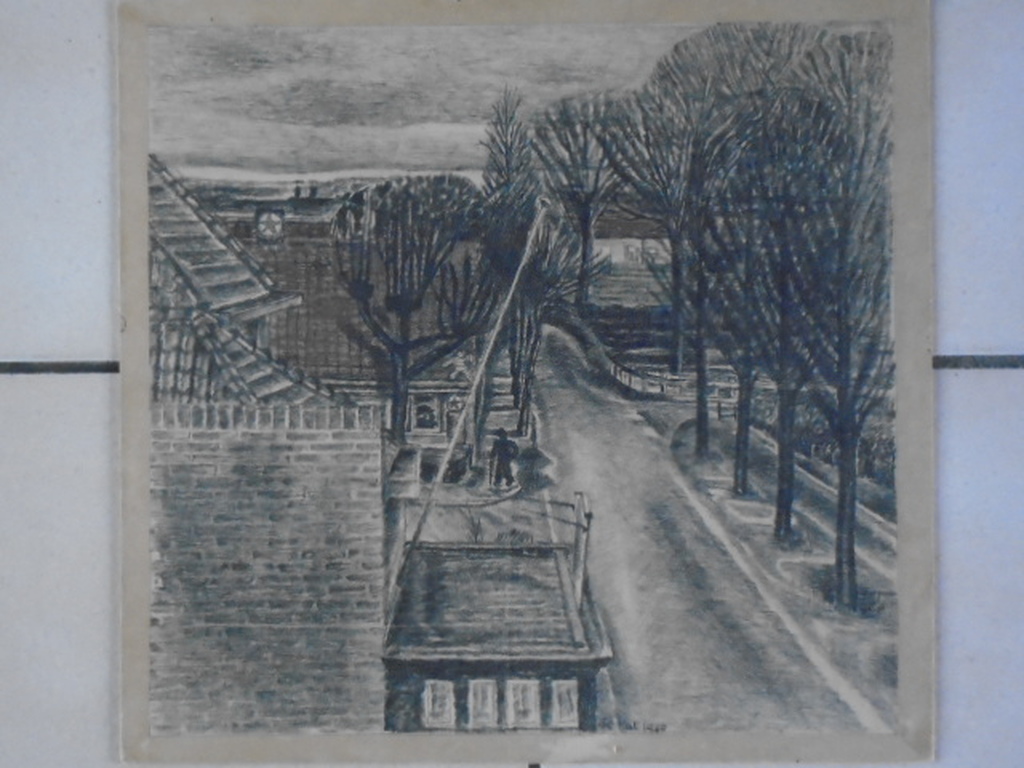 Otto B. de Kat - tekening - Santpoort verkocht voor € 195!