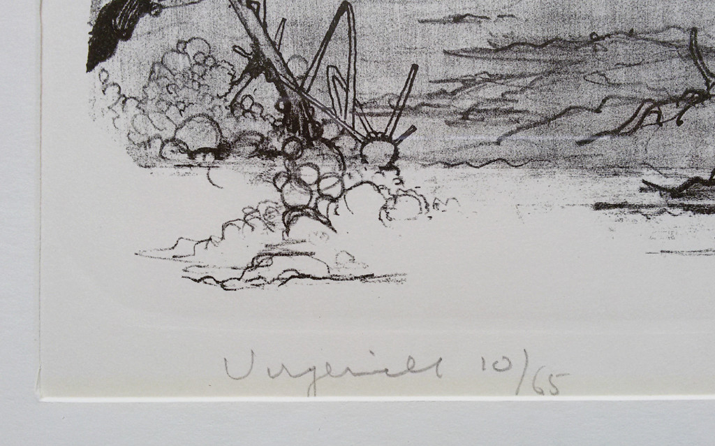 William (Dirkje) Kuik - Landschap, litho (ingelijst) kopen? Bied vanaf 1!