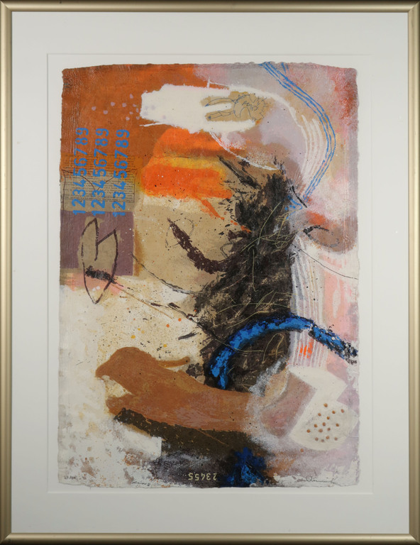 Mohamed Quraish: Zeefdruk op geschept papier, Z.T. II - Ingelijst (Groot) verkocht voor € 36!