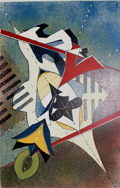 Paolo Boni. -Compositie III- Fraaie Kleurenlithografie op Bütten, Handgesigneerd kopen? Bied vanaf 69!