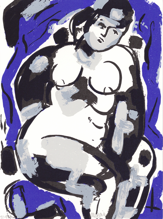 Mark Jonk - Naakt - gesigneerde zeefdruk - 1987 kopen? Bied vanaf 15!