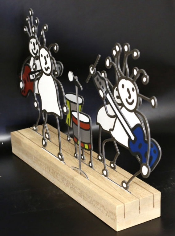 Paul Kostabi - Hand gesigneerde sculptuur - Family Band kopen? Bied vanaf 250!