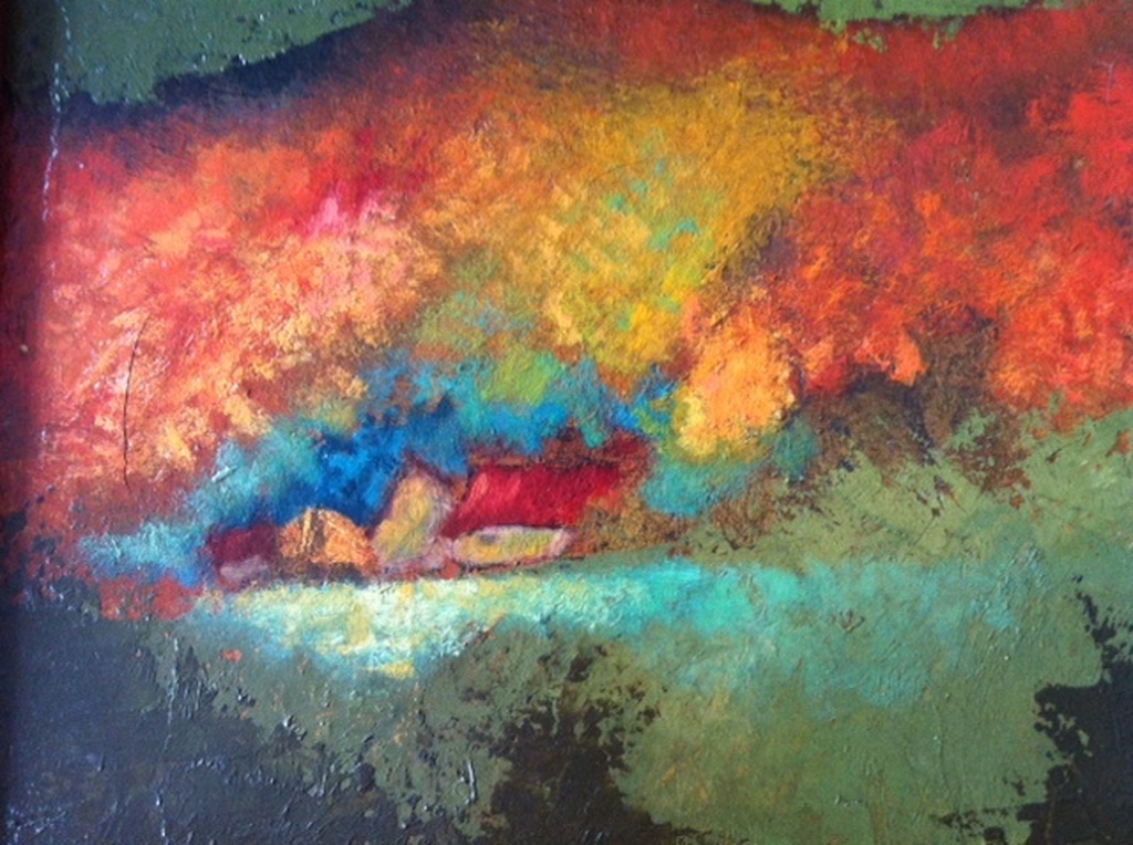 Jacobus Cornelis (Koos) Hooykaas - olieverf op doek - Abstract landschap kopen? Bied vanaf 135!