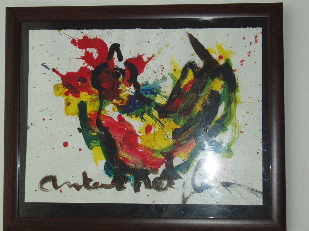 Anton Heyboer 1924/2005.. Ingelijste  Spetterkip kopen? Bied vanaf 150!