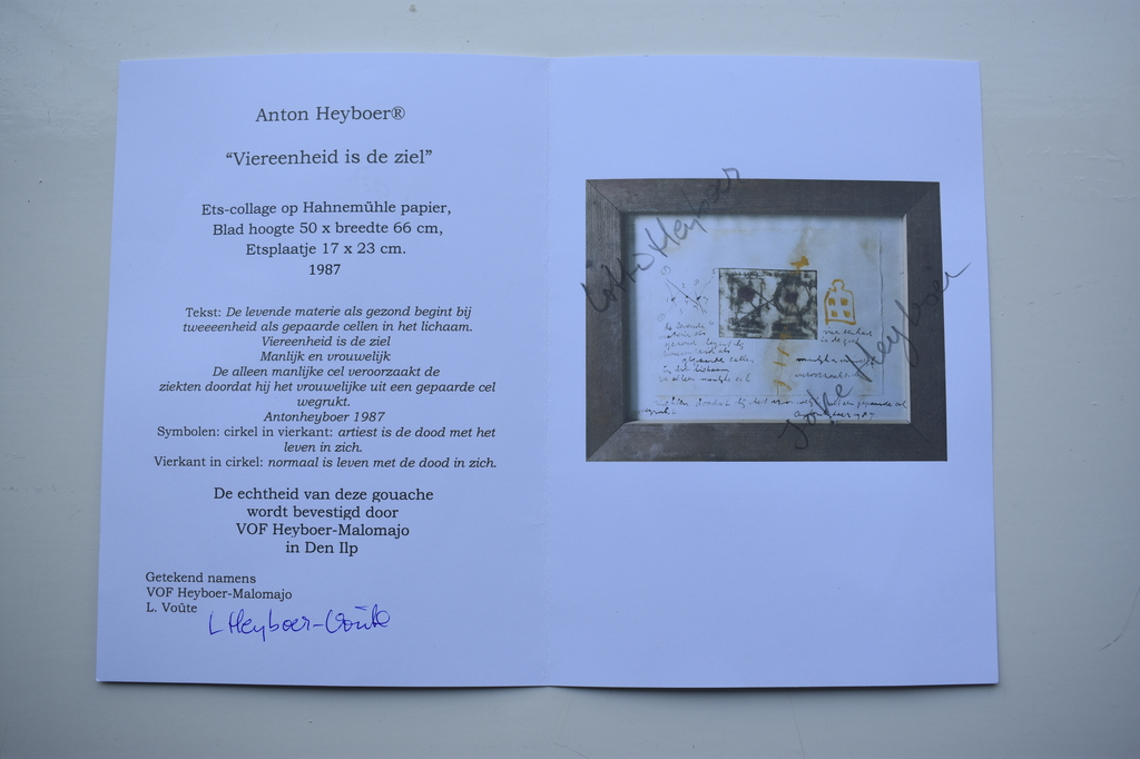 Anton Heyboer - Ets -'viereenheid is de ziel" kopen? Bied vanaf 650!