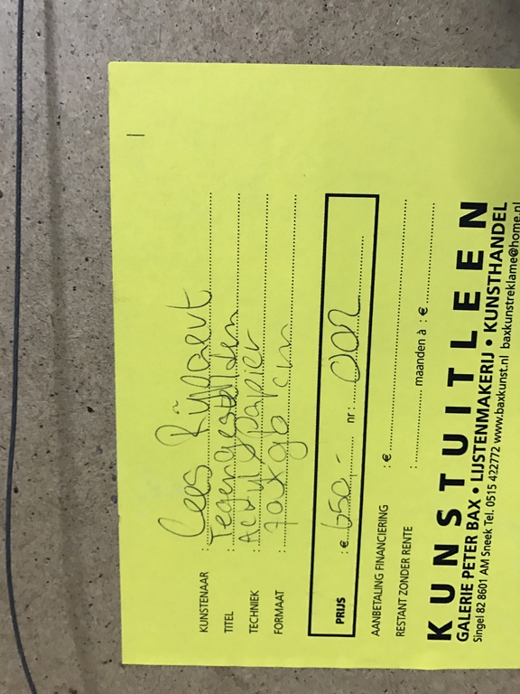 Cees Rijppaert acryl op papier titel: tegengestelden kopen? Bied vanaf 1!