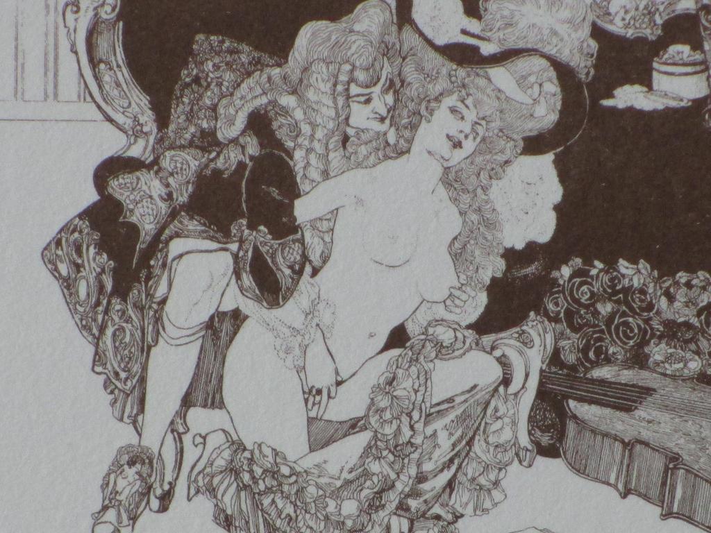 Franz von Bayros, De erotische muziekles, Litho kopen? Bied vanaf 20!
