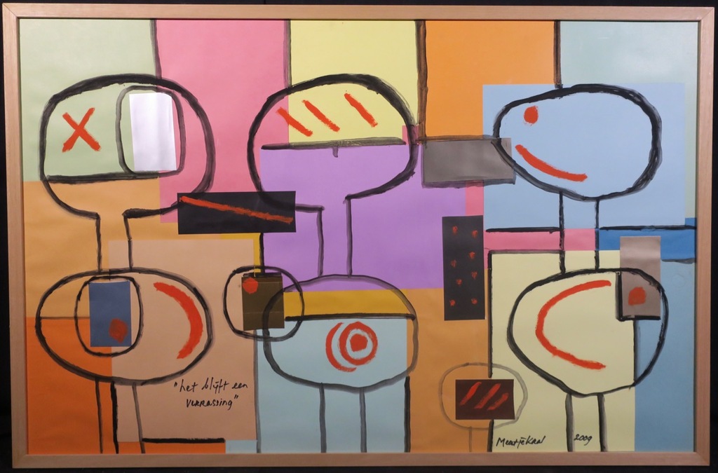 Meertje Kaal: Collage van papier, Het blijft een verrassing - Ingelijst kopen? Bied vanaf 1!