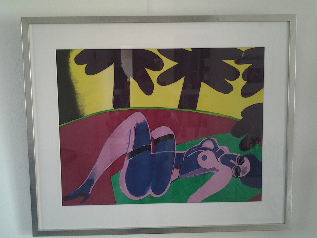 Corneille, Litho Vrouw onder palmen ingelijst. kopen? Bied vanaf 270!