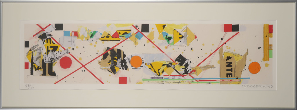 Sam Middleton: Zeefdruk, Midnight sun - Ingelijst kopen? Bied vanaf 50!