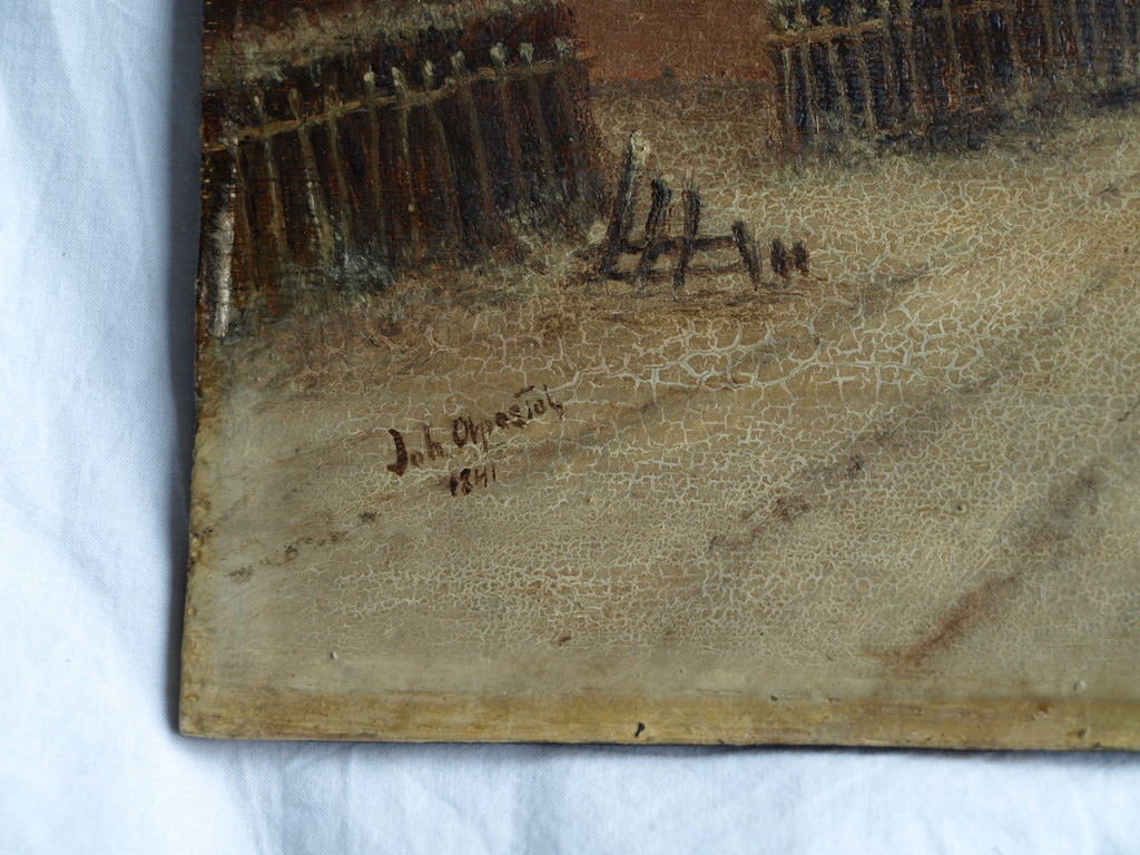 Onbekend : Olieverf op paneel – Winterlandschap – gesigneerd - 1841 kopen? Bied vanaf 1!