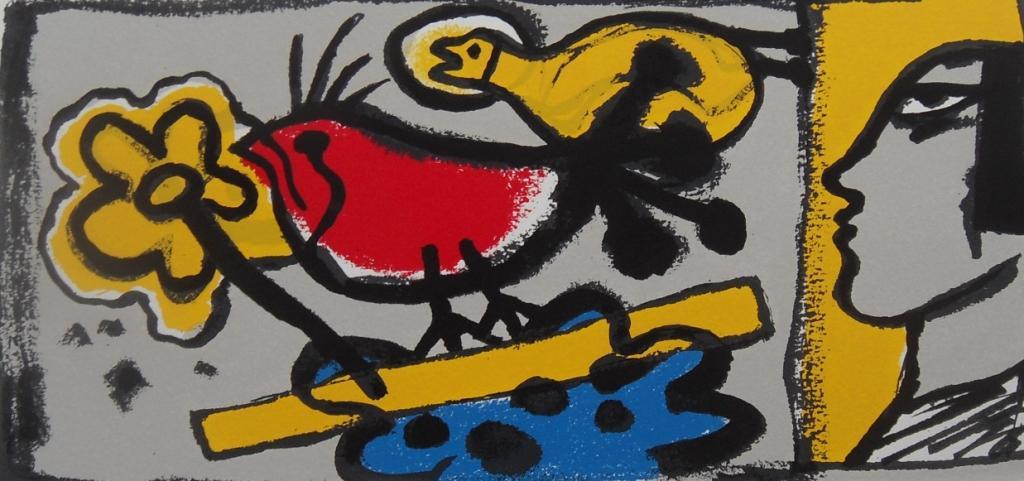 Corneille : Vrouw,bloem en vogels kopen? Bied vanaf 1!