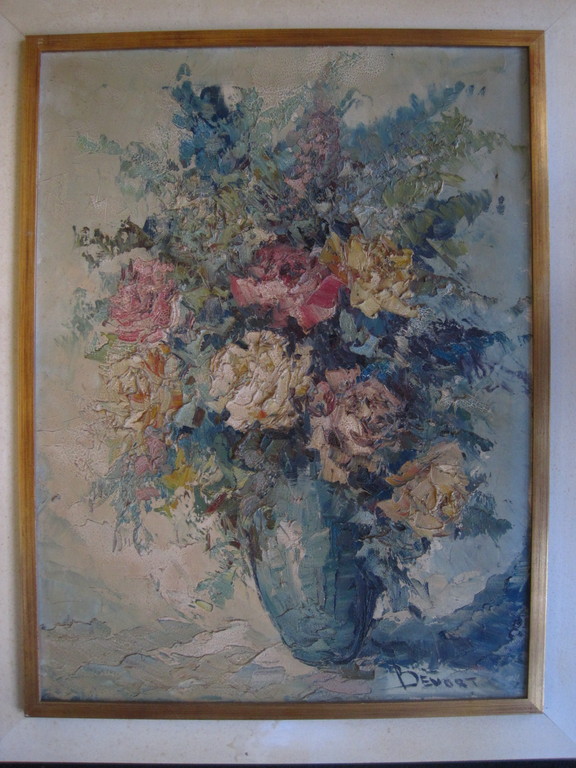 Groot en karakteristiek Expressionistisch Bloemstilleven John Bevort (1917-1996) kopen? Bied vanaf 1!