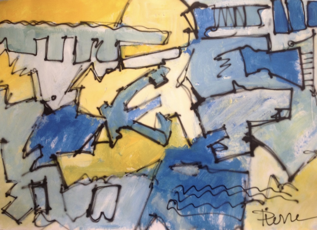 Pierre van Dijk , Airbrush 1 , Olie op Papier , Gemengde techniek,  kopen? Bied vanaf 450!