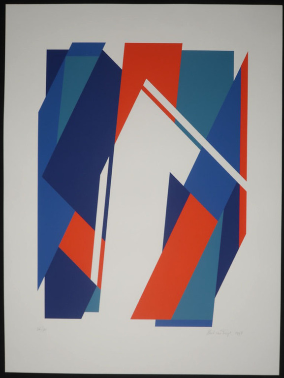 Henk van Trigt: Zeefdruk, Abstracte compositie kopen? Bied vanaf 100!